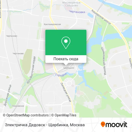 Карта Электричка Дедовск - Щербинка