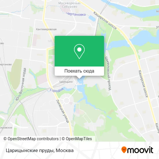 Карта Царицынские пруды