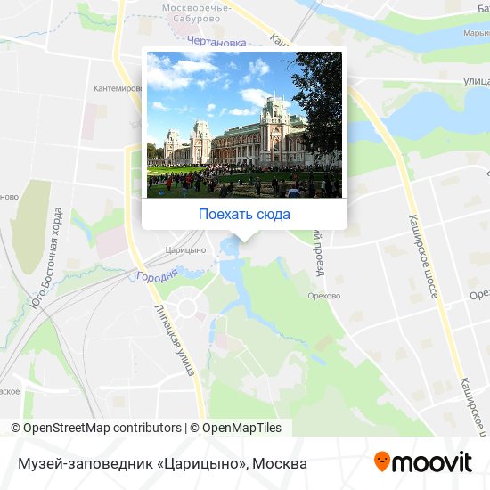Карта Музей-заповедник «Царицыно»