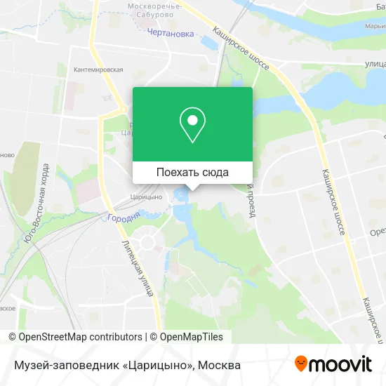 Карта Музей-заповедник «Царицыно»