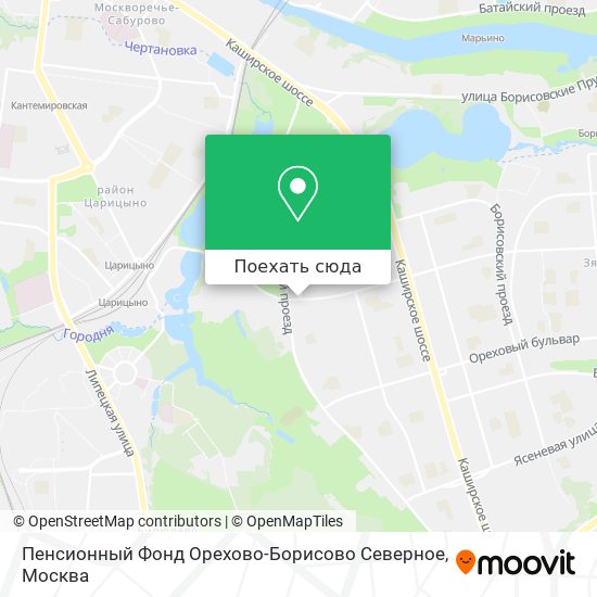 Карта Пенсионный Фонд Орехово-Борисово Северное