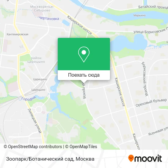 Карта Зоопарк/Ботанический сад