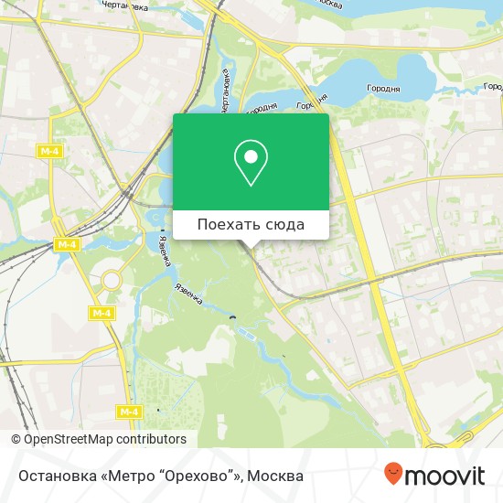 Карта Остановка «Метро “Орехово”»