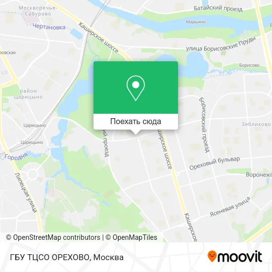 Карта ГБУ ТЦСО ОРЕХОВО