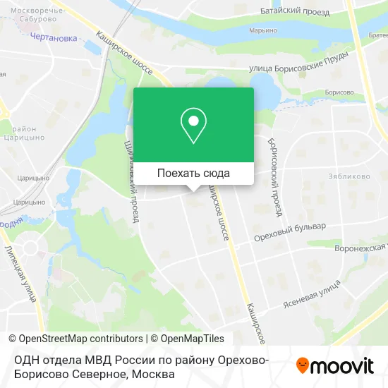 Карта ОДН отдела МВД России по району Орехово-Борисово Северное