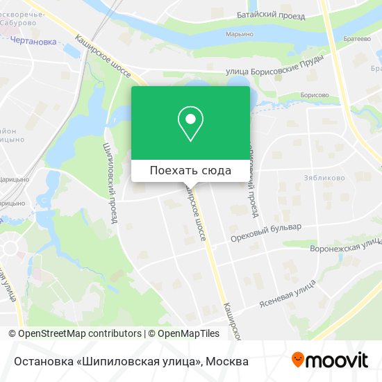 Карта Остановка «Шипиловская улица»