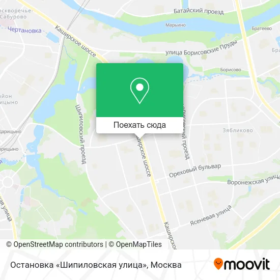 Карта Остановка «Шипиловская улица»