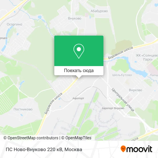 Карта ПС Ново-Внуково 220 кВ