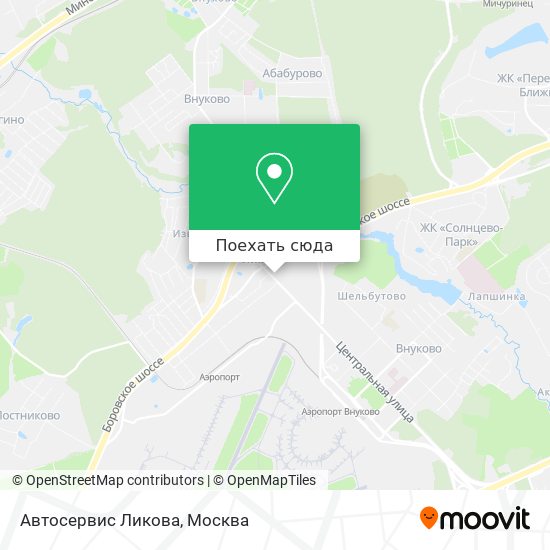 Карта Автосервис Ликова