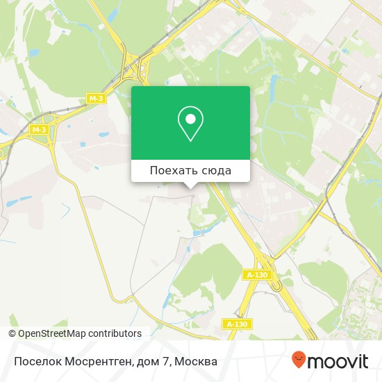 Карта Поселок Мосрентген, дом 7