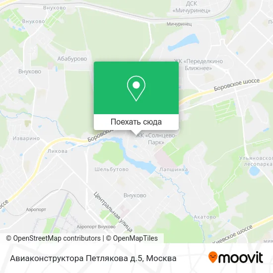 Карта Авиаконструктора Петлякова д.5