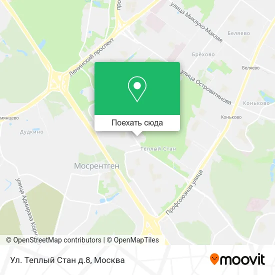 Карта Ул. Теплый Стан д.8