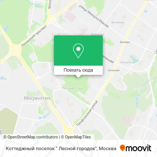 Карта Коттеджный поселок " Лесной городок"