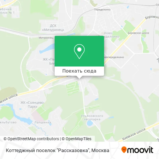 Карта Коттеджный поселок "Рассказовка"