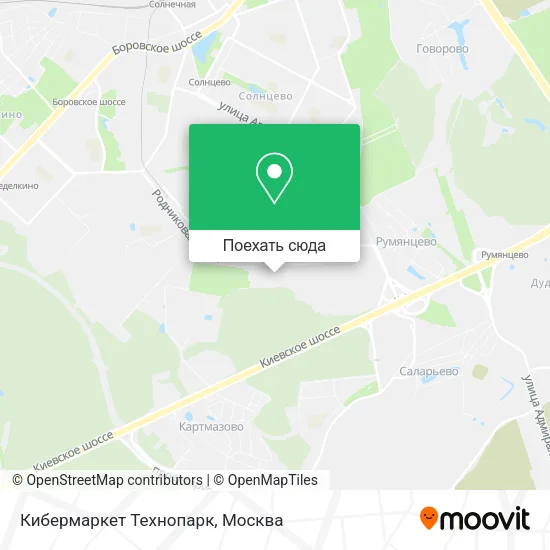 Карта Кибермаркет Технопарк