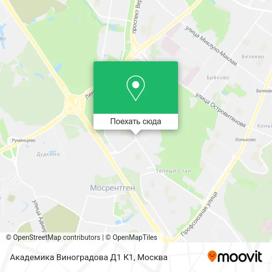 Карта Академика Виноградова Д1 К1