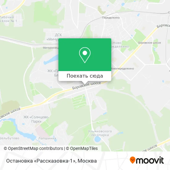 Карта Остановка «Рассказовка-1»