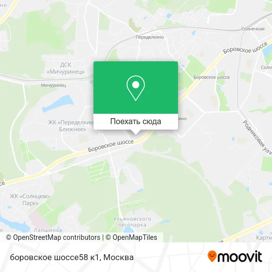 Карта боровское шоссе58 к1
