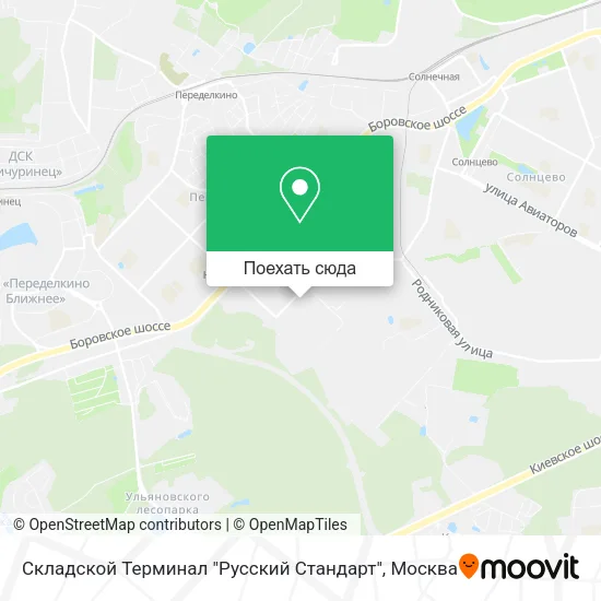 Карта Складской Терминал "Русский Стандарт"