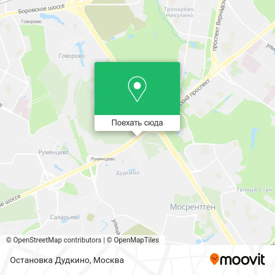 Карта Остановка Дудкино