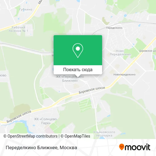 Карта Переделкино Ближнее