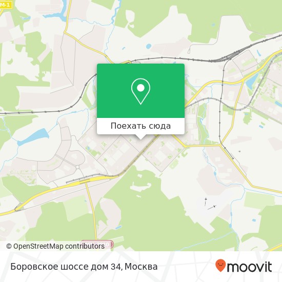 Карта Боровское шоссе дом 34