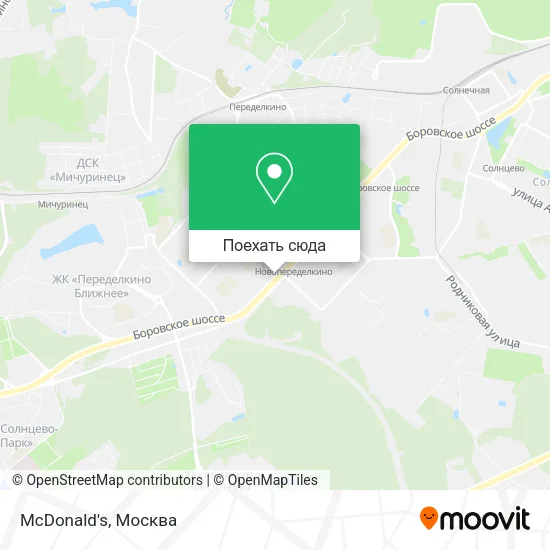 Карта McDonald's