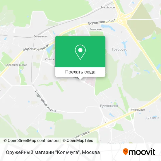 Карта Оружейный магазин "Кольчуга"