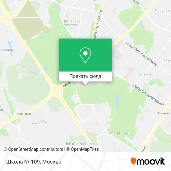 Карта Школа № 109