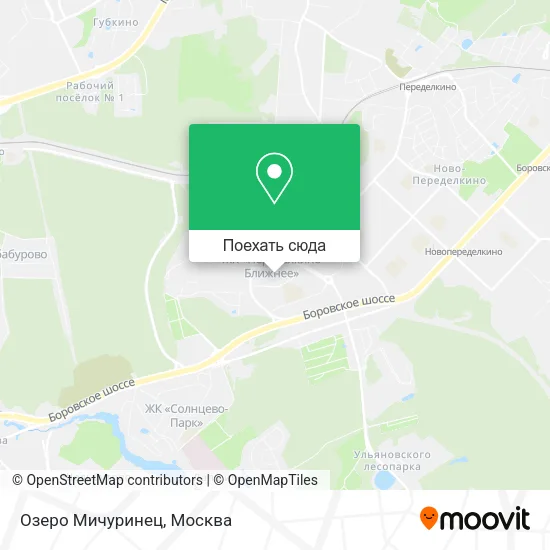 Карта Озеро Мичуринец