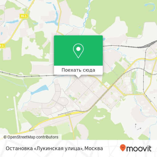 Карта Остановка «Лукинская улица»