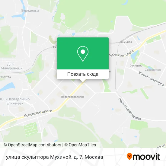 Карта улица скульптора Мухиной, д. 7