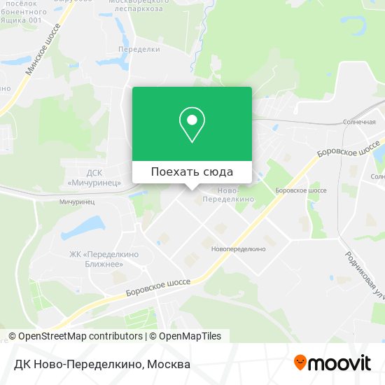 Карта ДК Ново-Переделкино