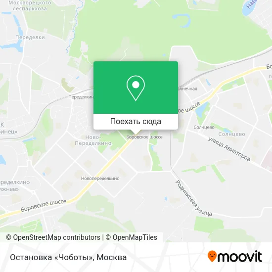 Карта Остановка «Чоботы»