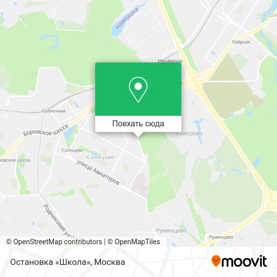 Карта Остановка «Школа»