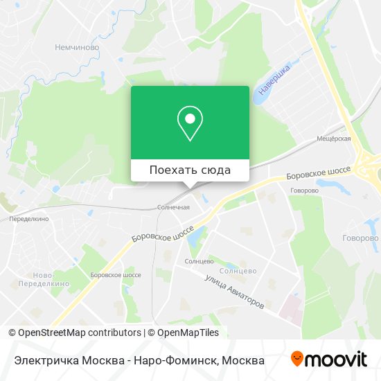 Карта Электричка Москва - Наро-Фоминск