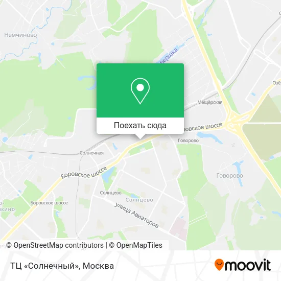 Карта ТЦ «Солнечный»