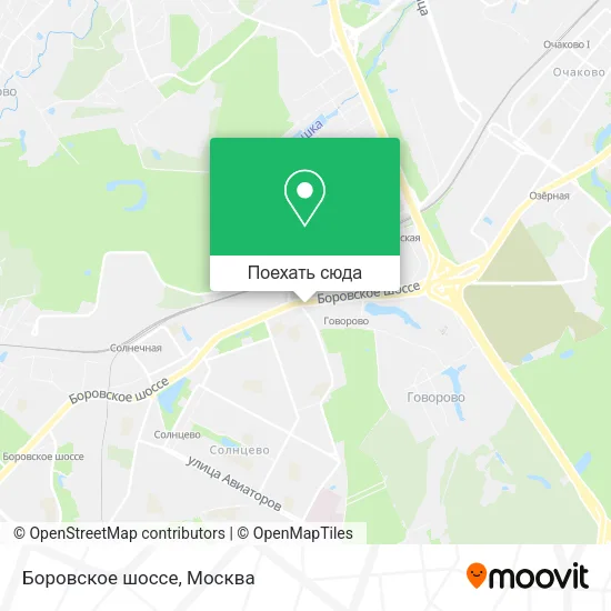 Карта Боровское шоссе