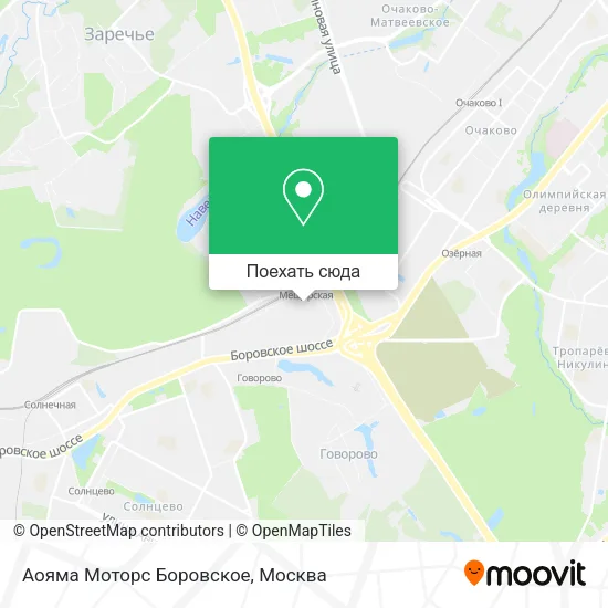Карта Аояма Моторс Боровское