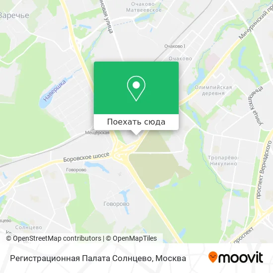 Карта Регистрационная Палата Солнцево