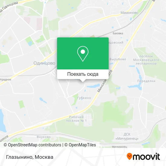 Карта Глазынино