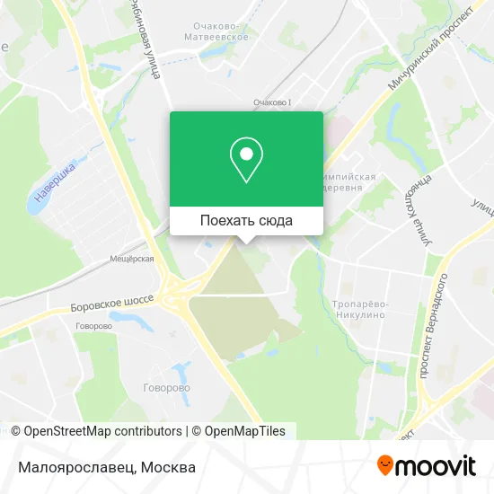 Карта Малоярославец