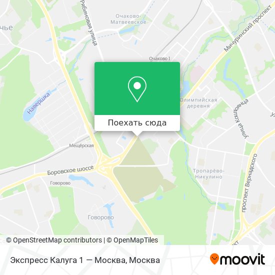 Карта Экспресс Калуга 1 — Москва