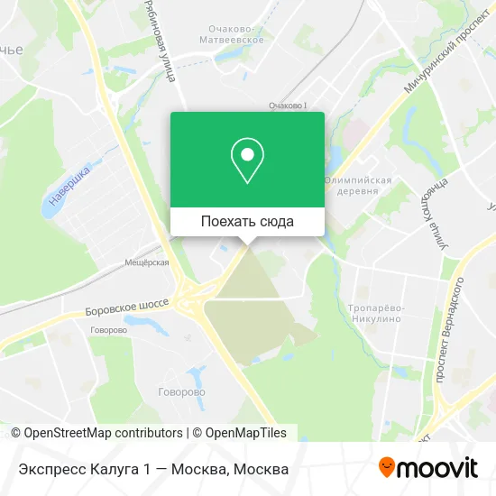 Карта Экспресс Калуга 1 — Москва