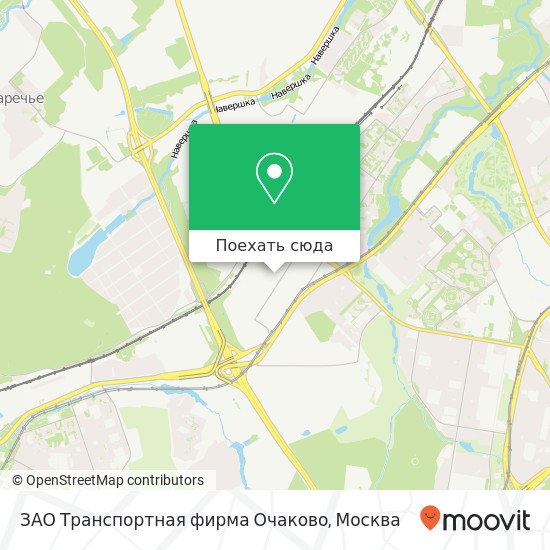 Карта ЗАО Транспортная фирма Очаково