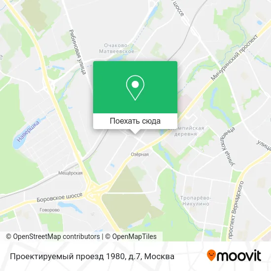 Карта Проектируемый проезд 1980, д.7