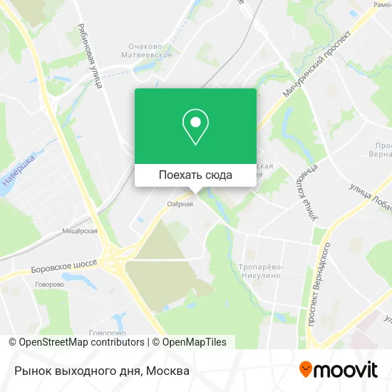 Карта Рынок выходного дня
