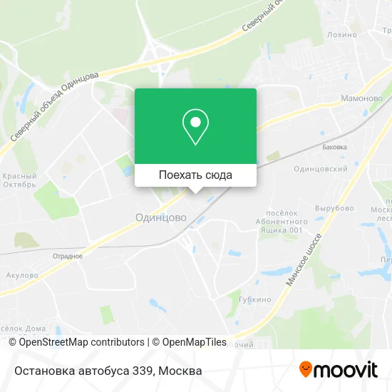 Карта Остановка автобуса 339