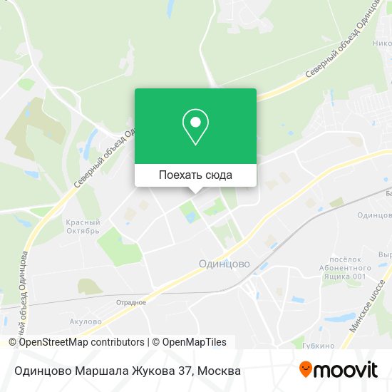 Карта Одинцово Маршала Жукова 37