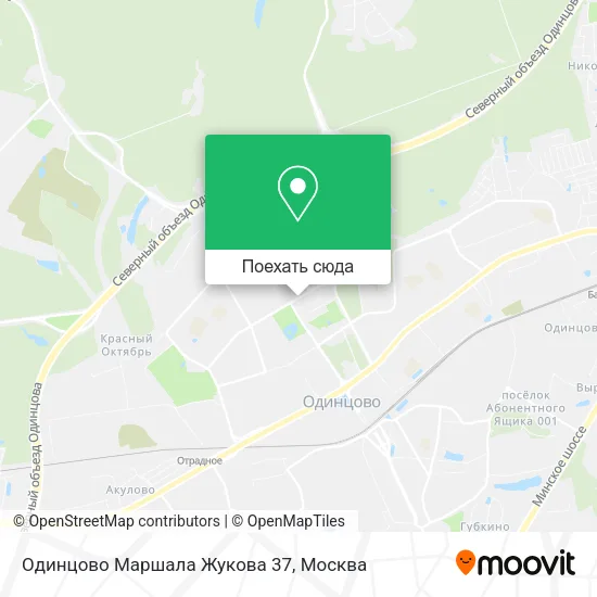 Карта Одинцово Маршала Жукова 37